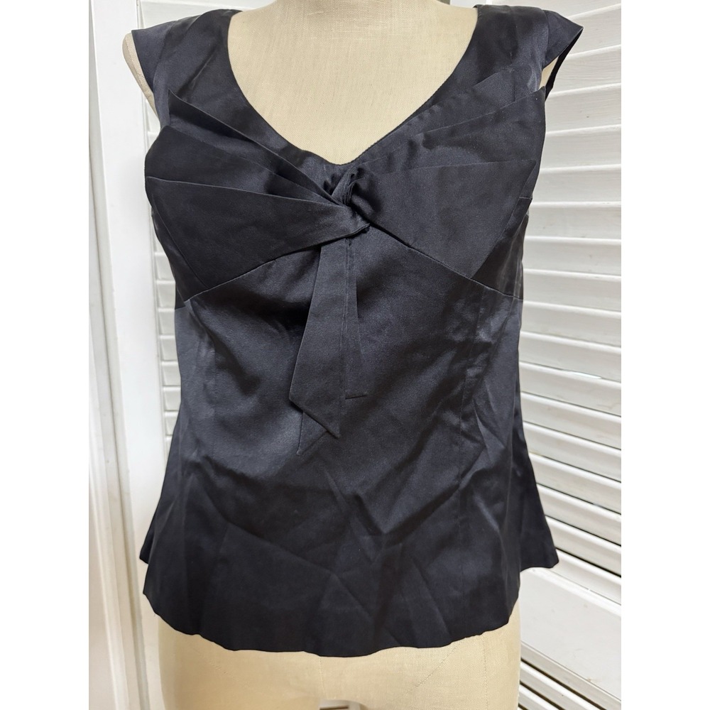 Karen Millen Black‎ Silk Asymmetric Blouse Top US10/UK14